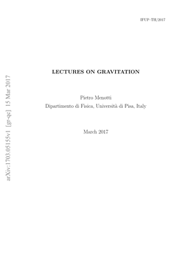 Lectures on Gravitation