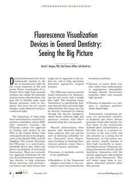 Fluorescence Visualization Devices in General Dentistry: Seeing the Big Picture