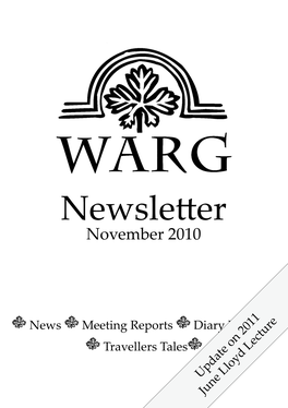 Newsletter November 2010