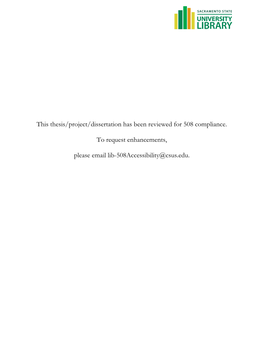 A Comparative Analysis of Shamanism and Christianity's Perspective of Mental Health in the Hmong Community”, Is Approved As Exempt