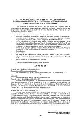 Acta De La 3ª Sesión Del Consejo Directivo Del