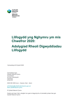 Llifogydd Yng Nghymru Ym Mis Chwefror 2020: Adolygiad Rheoli Digwyddiadau Llifogydd