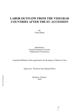 Labor Outflow from the Visegrad Countries After