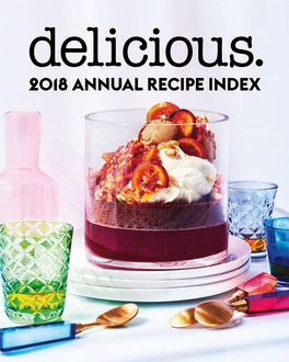 2018 Annual Recipe Index Annual Recipe Index