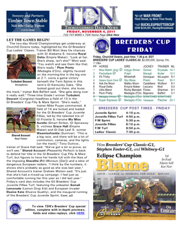 Breeders' Cup Friday