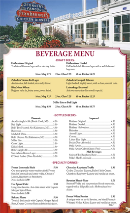 Beverage Menu