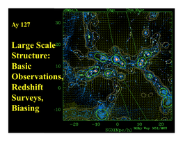 Large Scale Structure: Basic Observations, Redshift Surveys, Biasing Structure Formation and Evolution from This (Δρ/Ρ ~ 10 -6) to This (Δρ/Ρ ~ 10 +2)