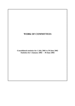 Work of Committees