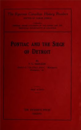 Pontiac and the Siege of Detroit