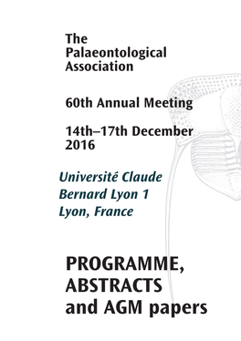 PROGRAMME, ABSTRACTS and AGM Papers