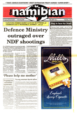 Defence Ministry Outraged Oy~R NDF Shootings