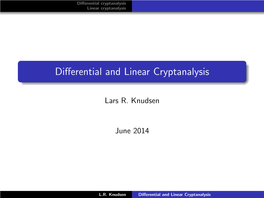 Differential and Linear Cryptanalysis