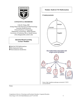 Skull & CNS Malformation Craniosynostosis