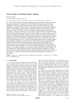 Three Decades of Martian Surface Changes Paul E