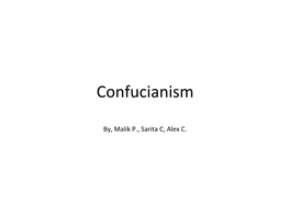 Confucianism