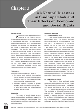 3.3 Natural Disasters in Sindhupalchok and Their Effects on Economic and Social Rights