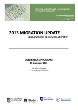 2013 MIGRATION UPDATE Ebbs and Flows of Regional Migration