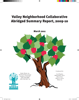 Valley Neighborhood Collaborative Abridged Summary Report, 2009-10