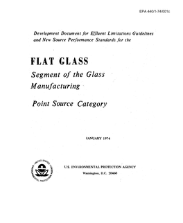 For Flat Glass Segment of Glass Manufacturing Category; January 19