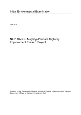 SASEC Mugling–Pokhara Highway Improvement Phase 1 Project