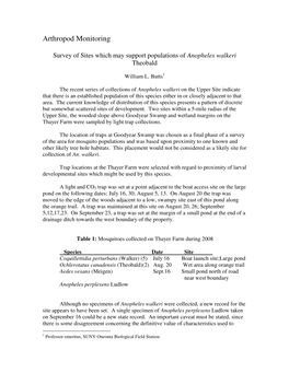 Arthropod Monitoring