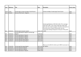 Parish Record St Giles the Abbot, Farnborough, Parish Church Open Series P/144/1 Service of the Church - Registers Open
