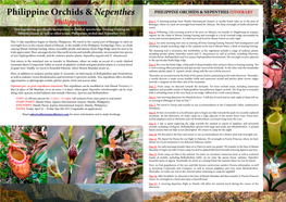 Philippine Orchids & Nepenthes