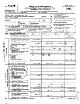 Form 990-PF Return of Private Foundation