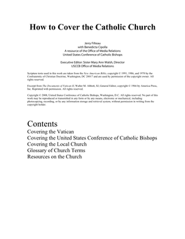 How to Cover the Catholic Church Contents