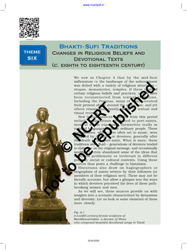 Bhakti-Sufi Traditions THEME Changes in Religious Beliefs and SIX Dededevvvoootional Tttional Eeextsxtsxts (((Ccc