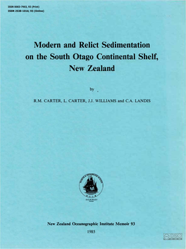 Modern and Relict Sedimentation on the South Otago Continental Shelf, New Zealand