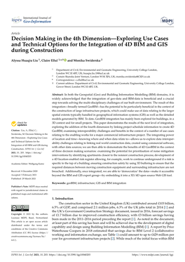 Decision Making in the 4Th Dimension—Exploring Use Cases and Technical Options for the Integration of 4D BIM and GIS During Construction