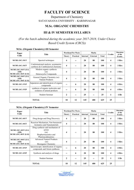 Organic Chemistry Iv