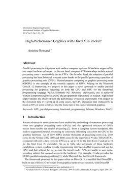 High-Performance Graphics with Directx in Racket∗