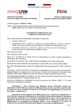 Arrêté De Piétonisation De La Presqu'île De Lyon Pour Le 20 Et 21 Novembre