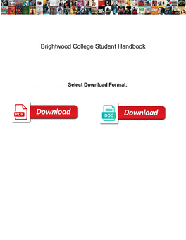 Brightwood College Student Handbook