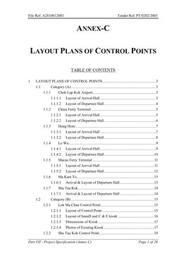 Annex-C Layout Plans of Control Points