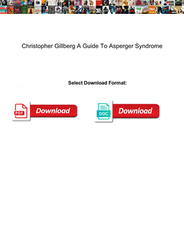 Christopher Gillberg a Guide to Asperger Syndrome