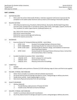 Specifications Random Ashlar Limestone