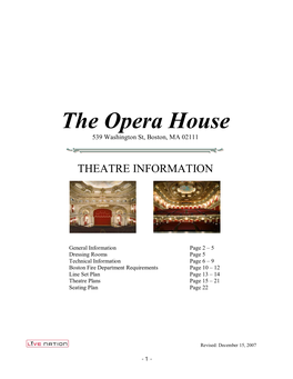 The Opera House 539 Washington St, Boston, MA 02111