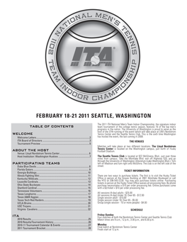 February 18-21 2011 Seattle, Washington