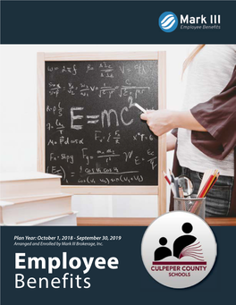 Employee Learn More At: Benefits Table of Contents