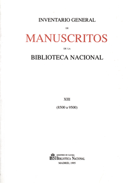 Inventario General De Manuscritos XI