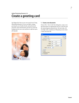 Creating a Greeting Card