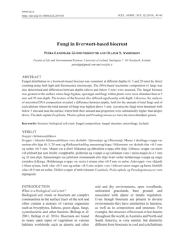 Fungi in Liverwort-Based Biocrust