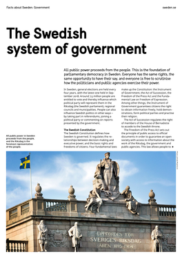 The Swedish System of Government