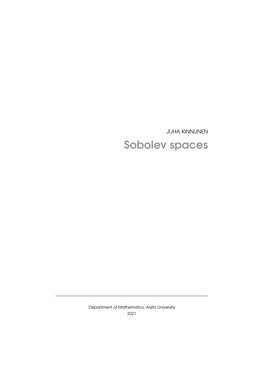 Sobolev Spaces