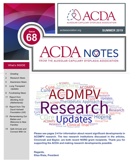 Alveolar Capillary Dysplasia.” at a GLANCE