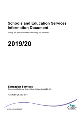 School & Education Services Information Document
