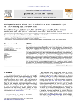 Hydrogeochemical Study on the Contamination of Water Resources In